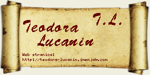 Teodora Lučanin vizit kartica
